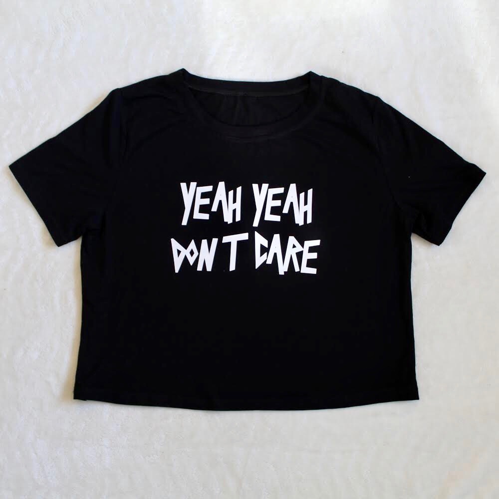 NWOT Don’t Care Crop Top